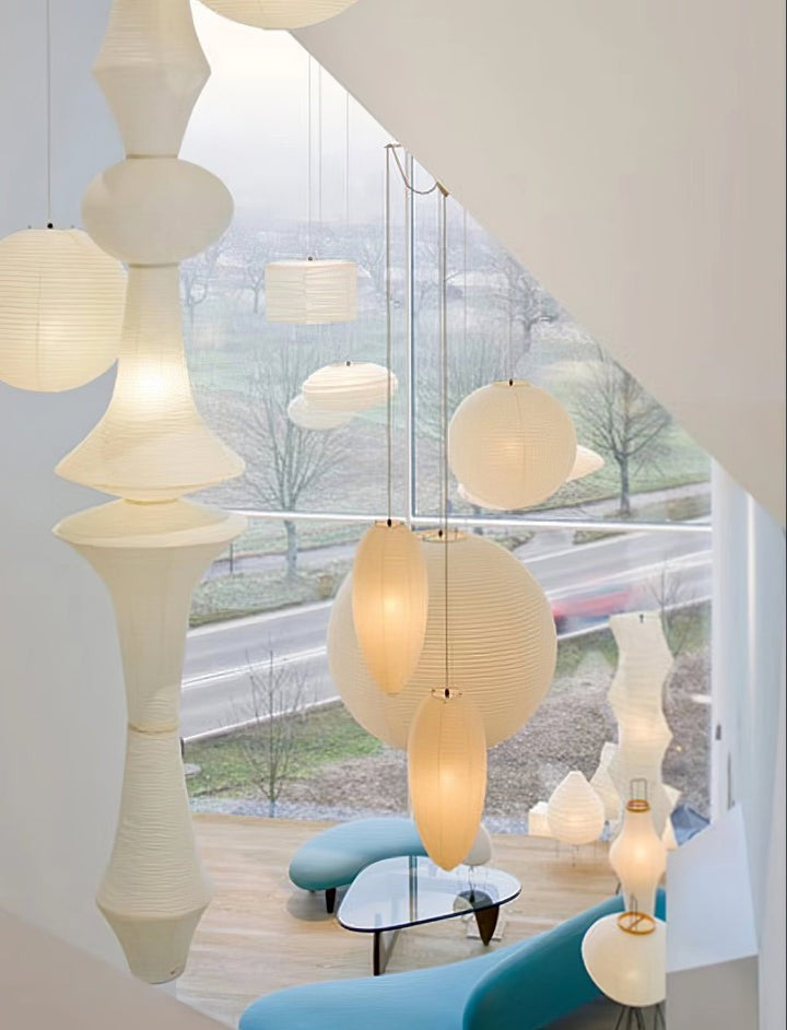 Modern Washi Paper Globe Pendant Light