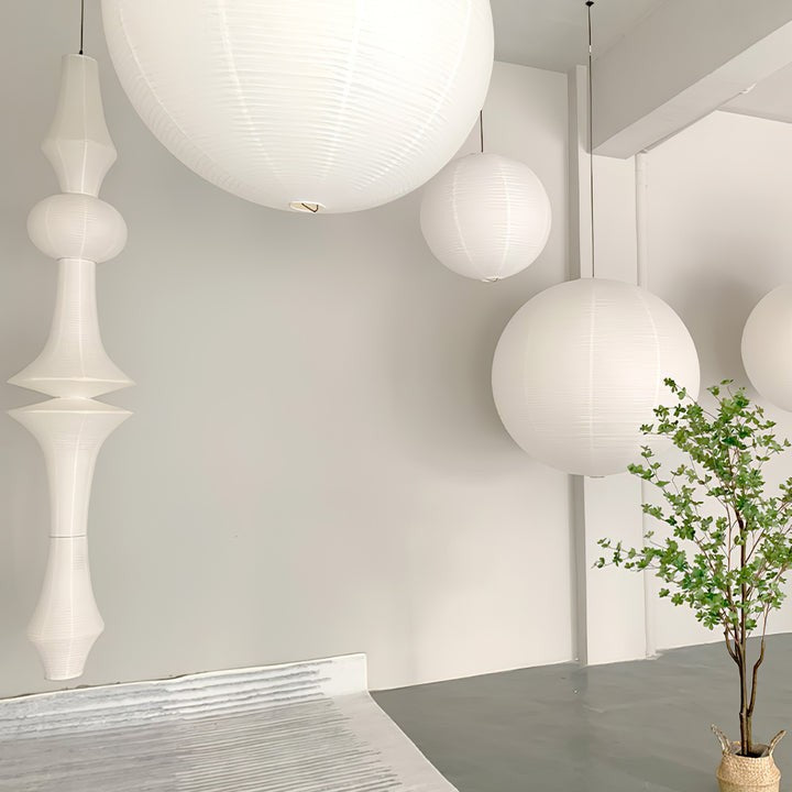 Modern Washi Paper Globe Pendant Light