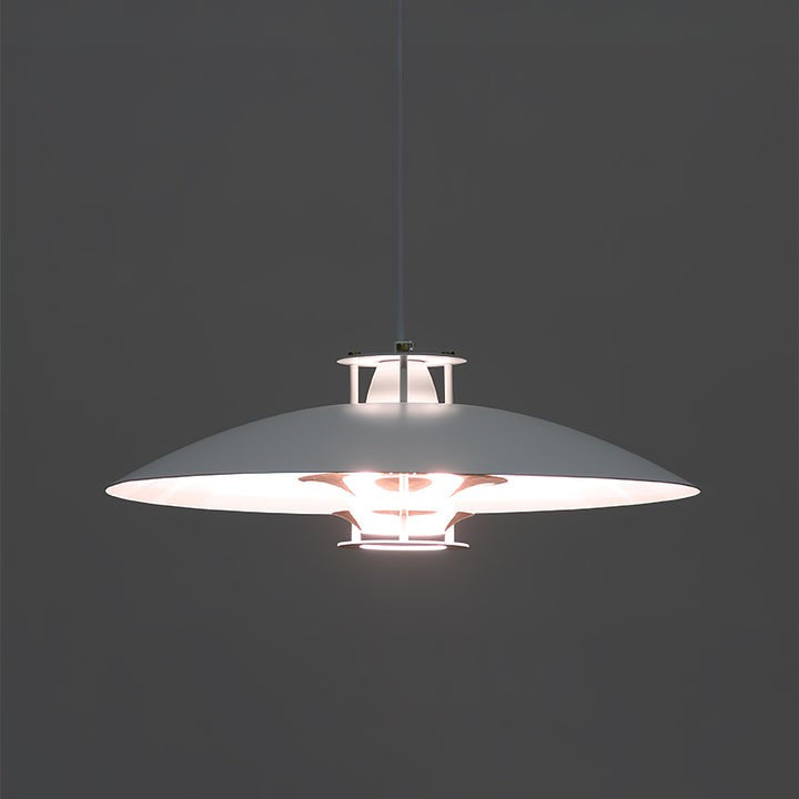 Modern White Aluminum Disk LED Pendant Light
