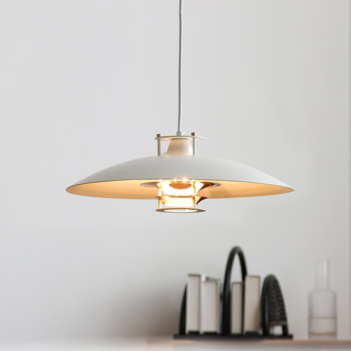 Modern White Aluminum Disk LED Pendant Light