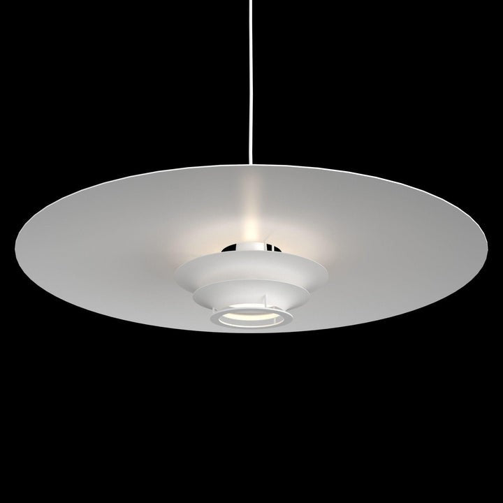 Modern White Aluminum Disk LED Pendant Light