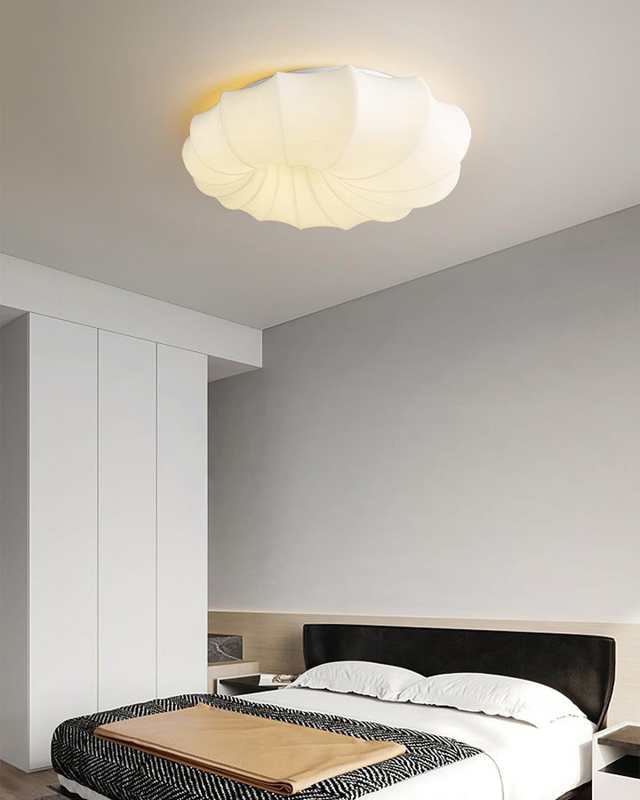 Modern White LED Flush Mount Ceiling Light Fixture