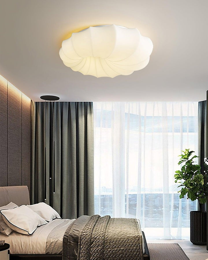 Modern White LED Flush Mount Ceiling Light Fixture