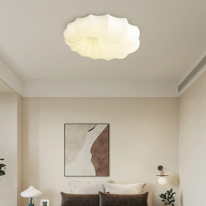 Modern White LED Flush Mount Ceiling Light Fixture
