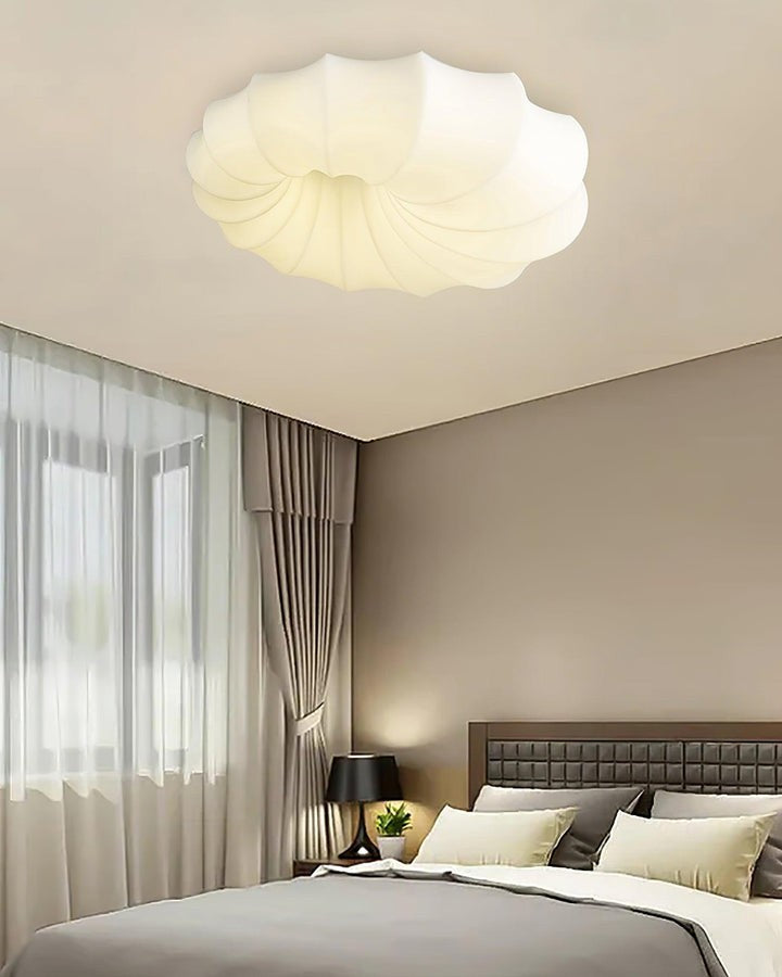 Modern White LED Flush Mount Ceiling Light Fixture