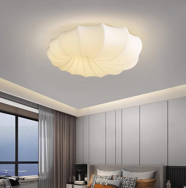 Modern White LED Flush Mount Ceiling Light Fixture