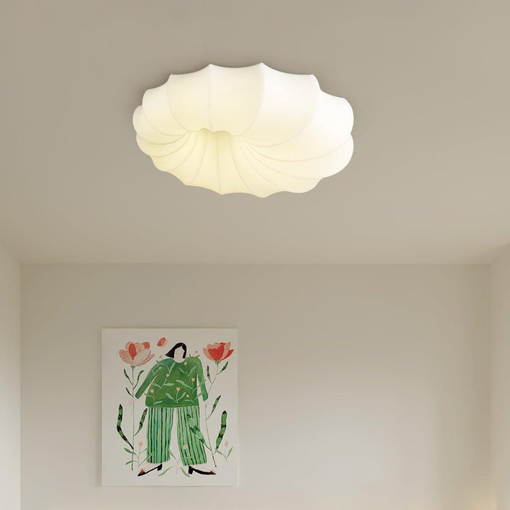 Modern White LED Flush Mount Ceiling Light Fixture