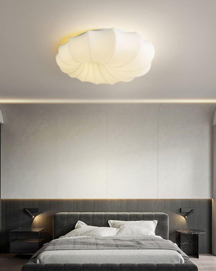 Modern White LED Flush Mount Ceiling Light Fixture