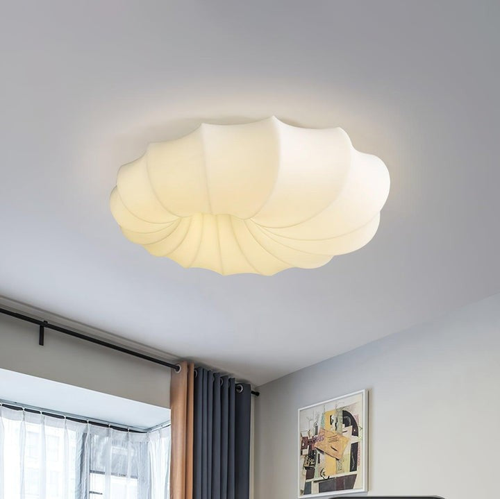 Modern White LED Flush Mount Ceiling Light Fixture