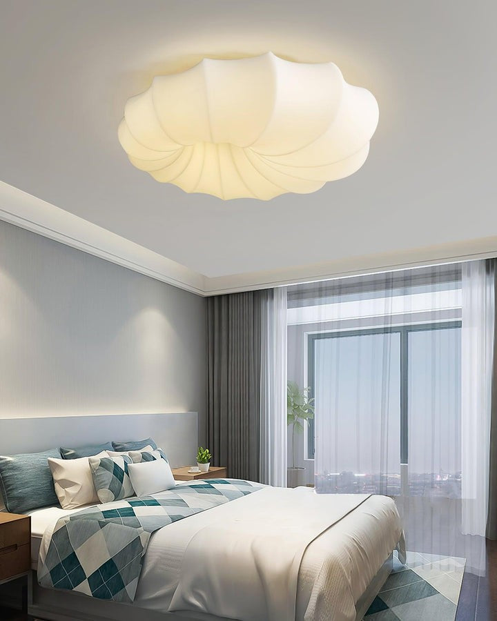 Modern White LED Flush Mount Ceiling Light Fixture