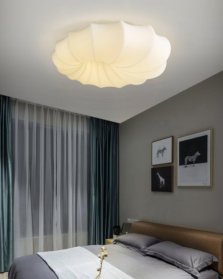 Modern White LED Flush Mount Ceiling Light Fixture