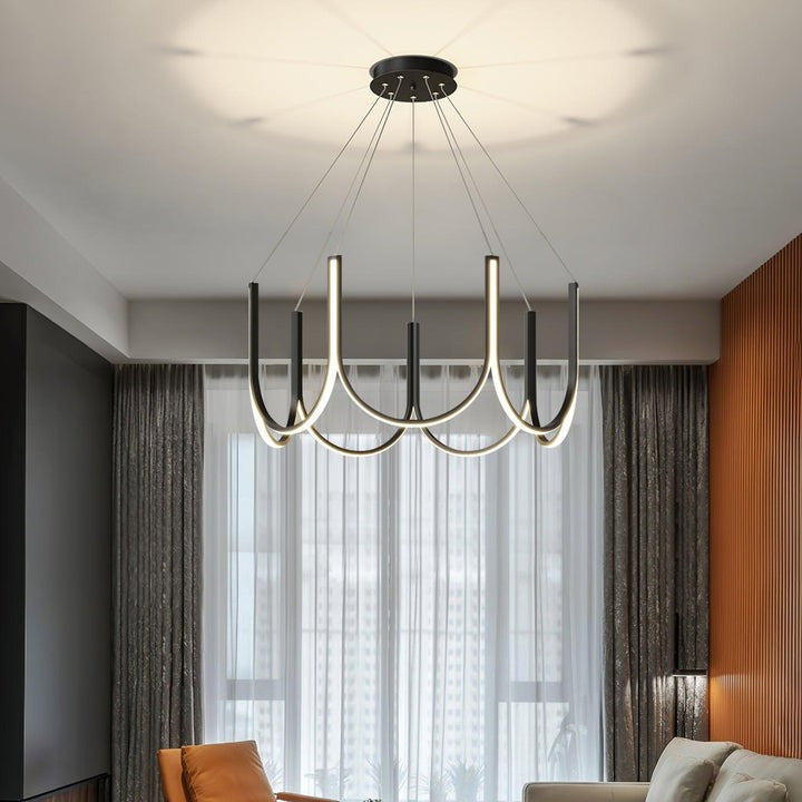 Modular U-Shaped LED Pendant – Adjustable Multi-Size Lighting