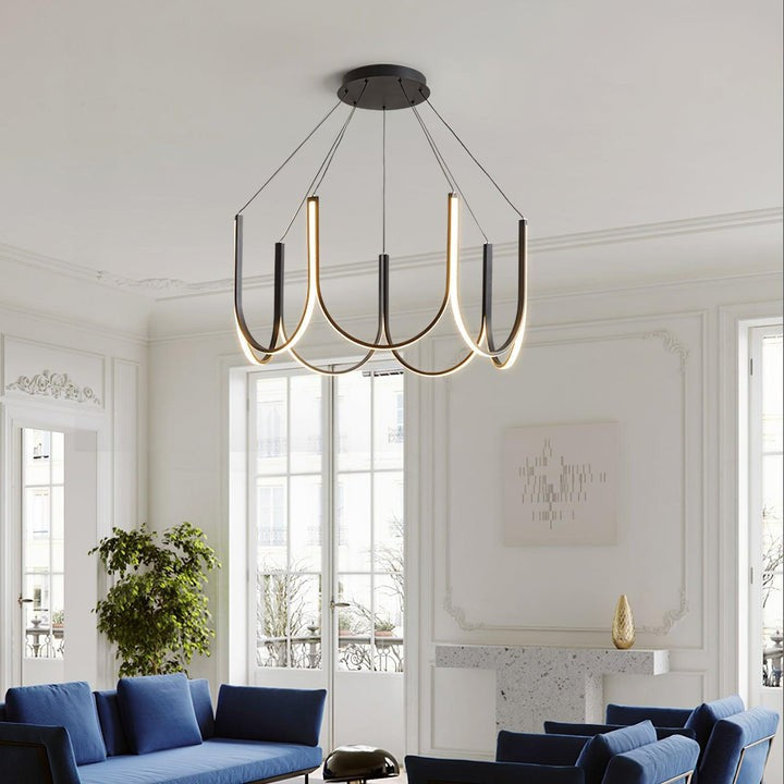 Modular U-Shaped LED Pendant – Adjustable Multi-Size Lighting