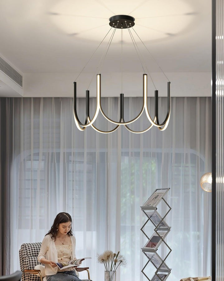 Modular U-Shaped LED Pendant – Adjustable Multi-Size Lighting