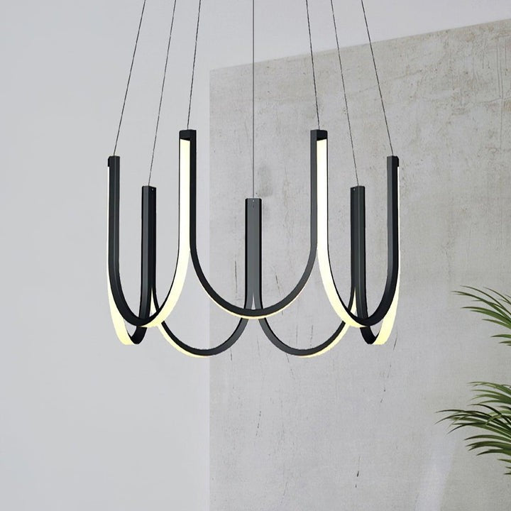 Modular U-Shaped LED Pendant – Adjustable Multi-Size Lighting