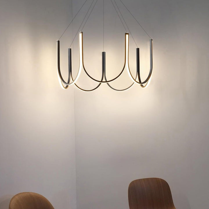 Modular U-Shaped LED Pendant – Adjustable Multi-Size Lighting