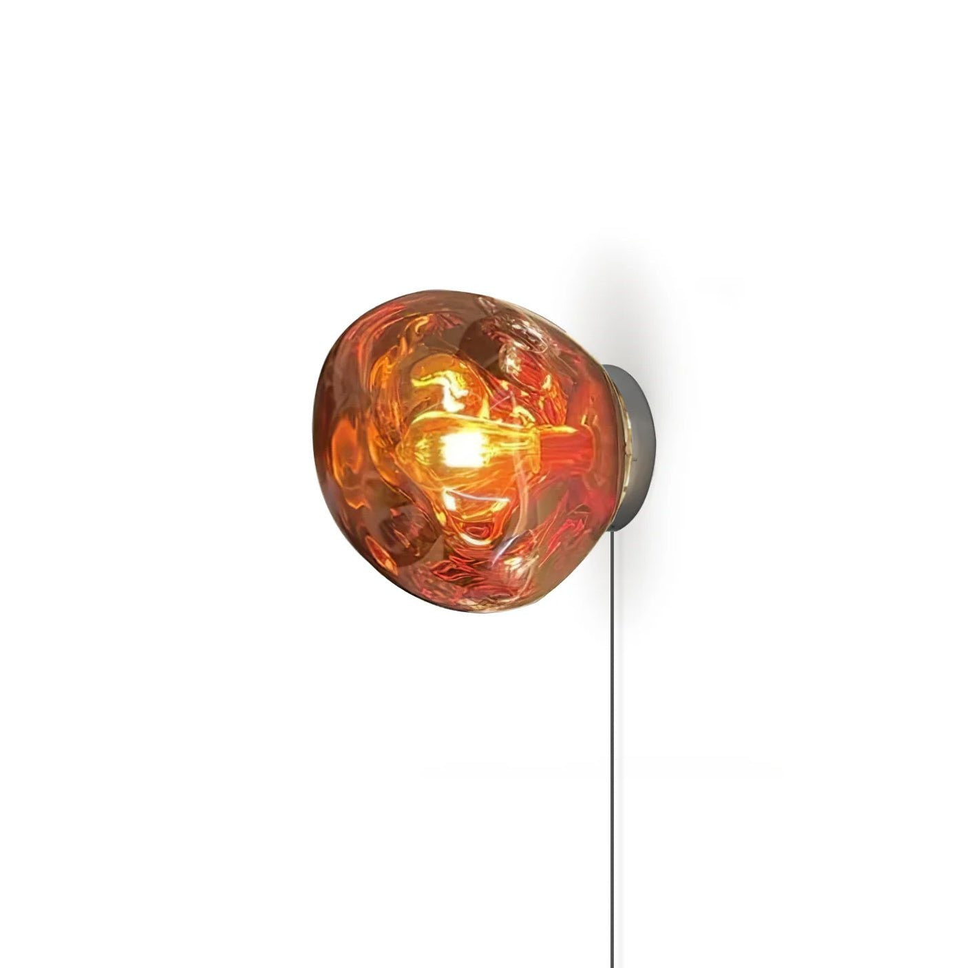 Molten Glass Plug-In Wall Lamp with Mirror Effect