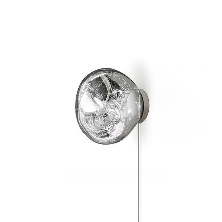 Molten Glass Plug-In Wall Lamp with Mirror Effect