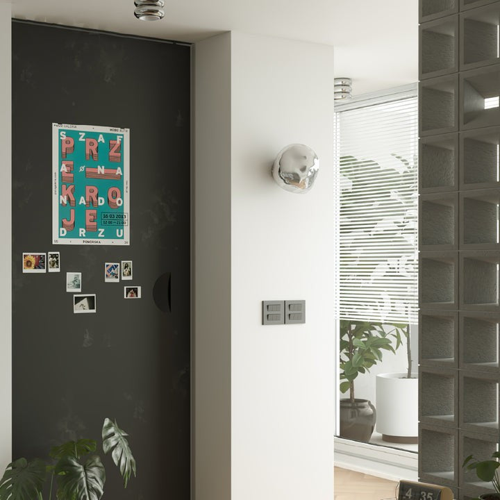 Molten Glass Plug-In Wall Lamp with Mirror Effect