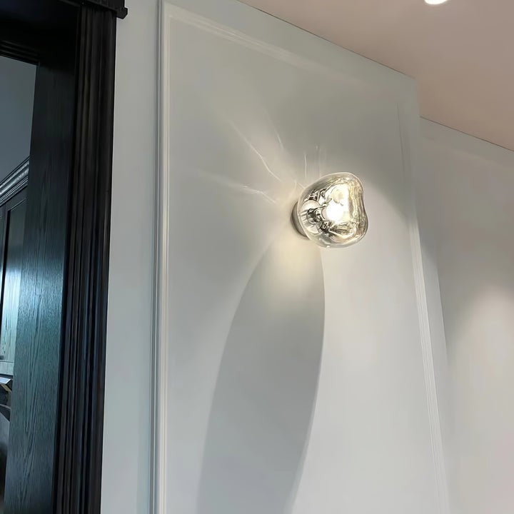 Molten Glass Plug-In Wall Lamp with Mirror Effect