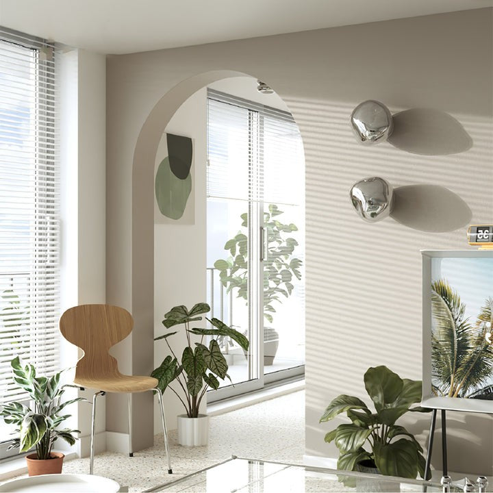 Molten Glass Plug-In Wall Lamp with Mirror Effect