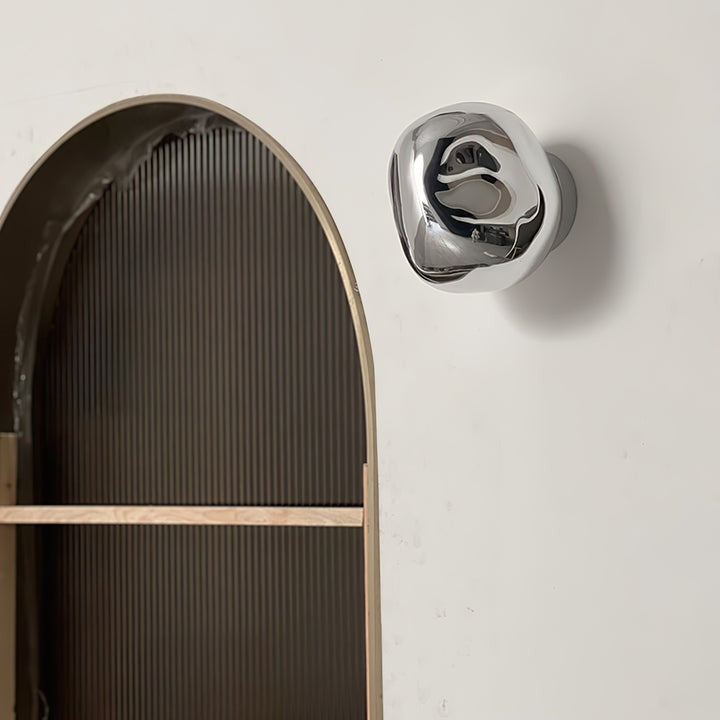 Molten Glass Plug-In Wall Lamp with Mirror Effect