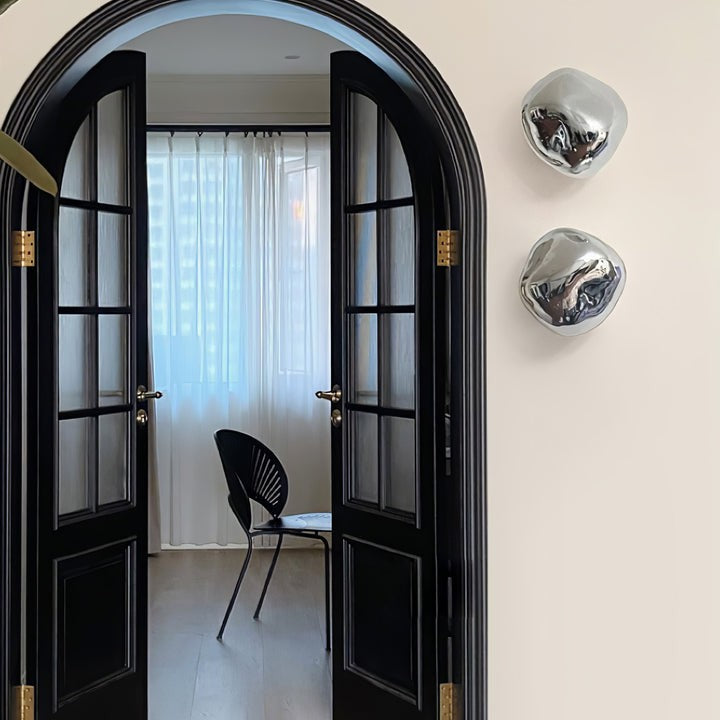 Molten Glass Plug-In Wall Lamp with Mirror Effect