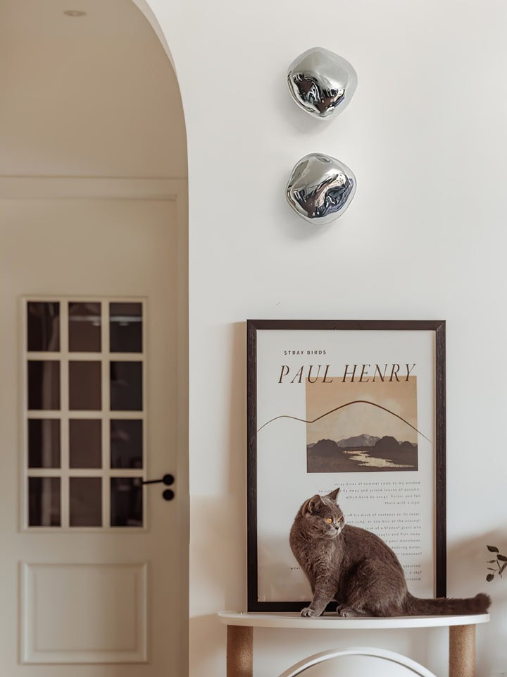 Molten Glass Plug-In Wall Lamp with Mirror Effect