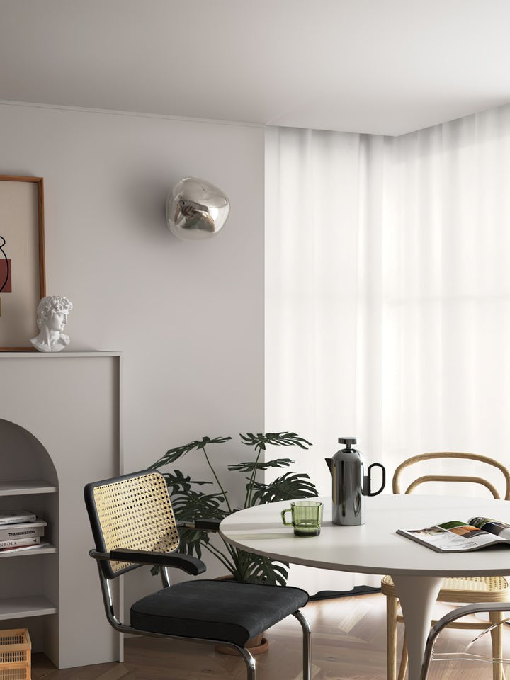 Molten Glass Plug-In Wall Lamp with Mirror Effect