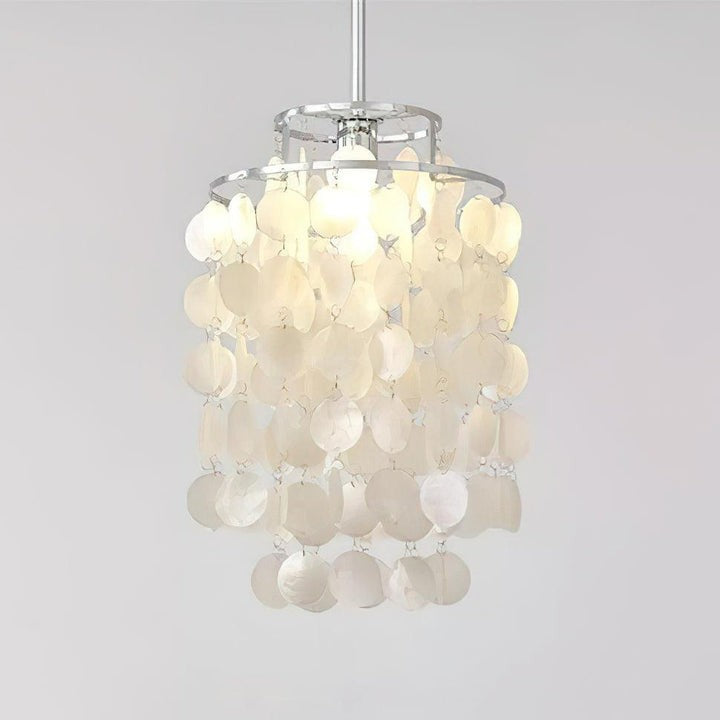 Multi-Layer Round Shell Disc Ceiling Chandelier