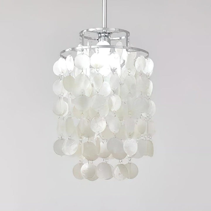 Multi-Layer Round Shell Disc Ceiling Chandelier