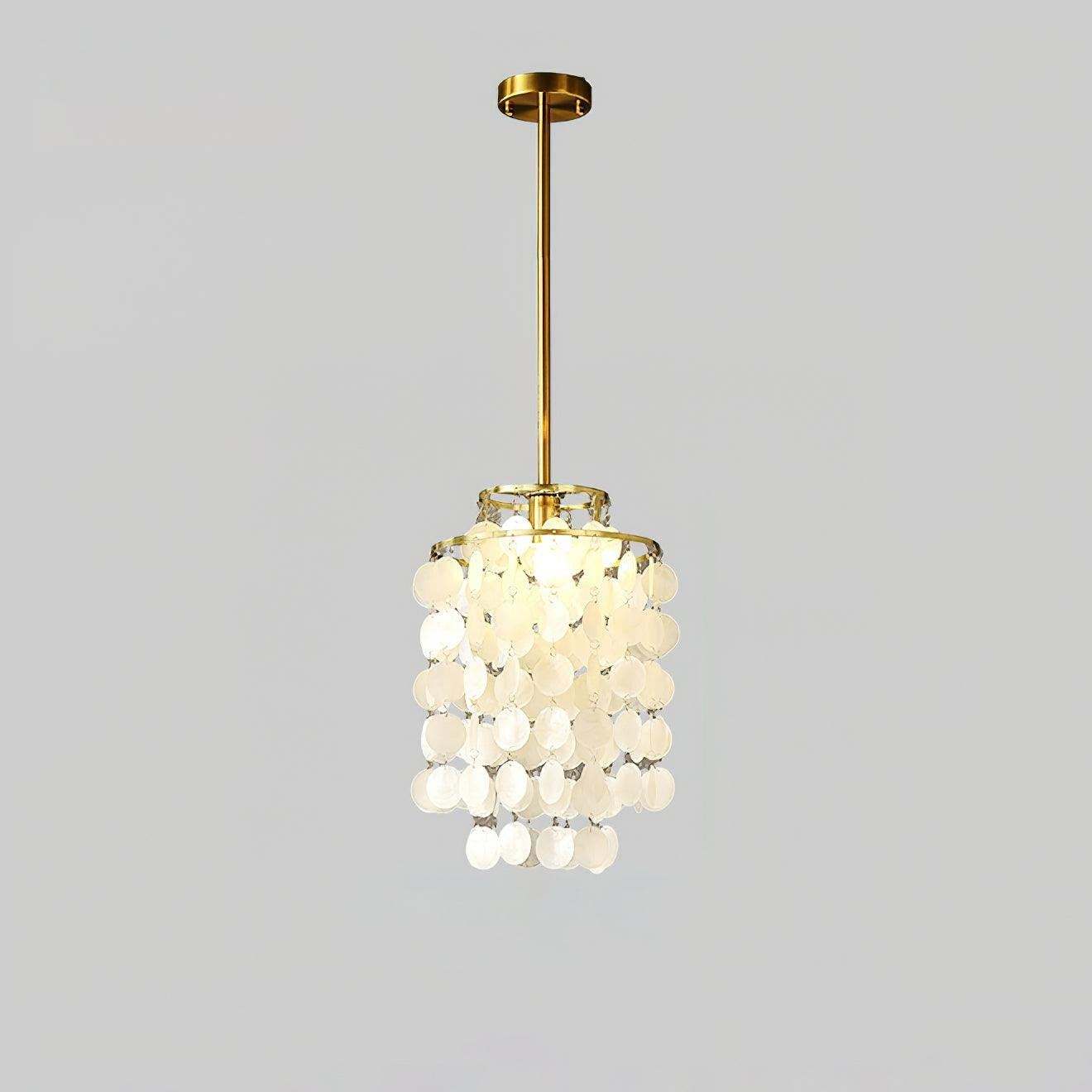 Multi-Layer Round Shell Disc Ceiling Chandelier