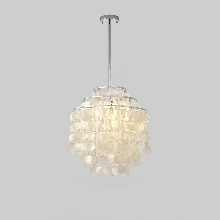 Multi-Layer Round Shell Disc Ceiling Chandelier