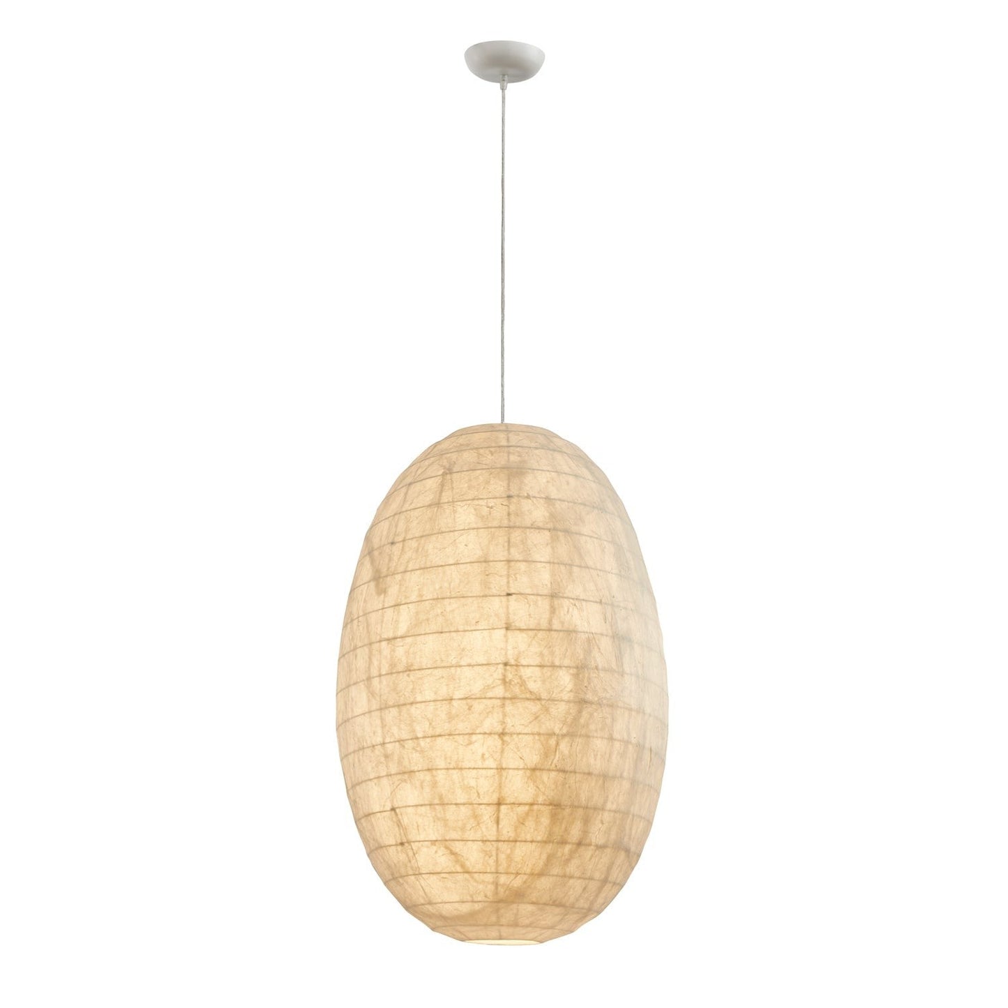 Natural Mulberry Silk Pendant Light Fixture