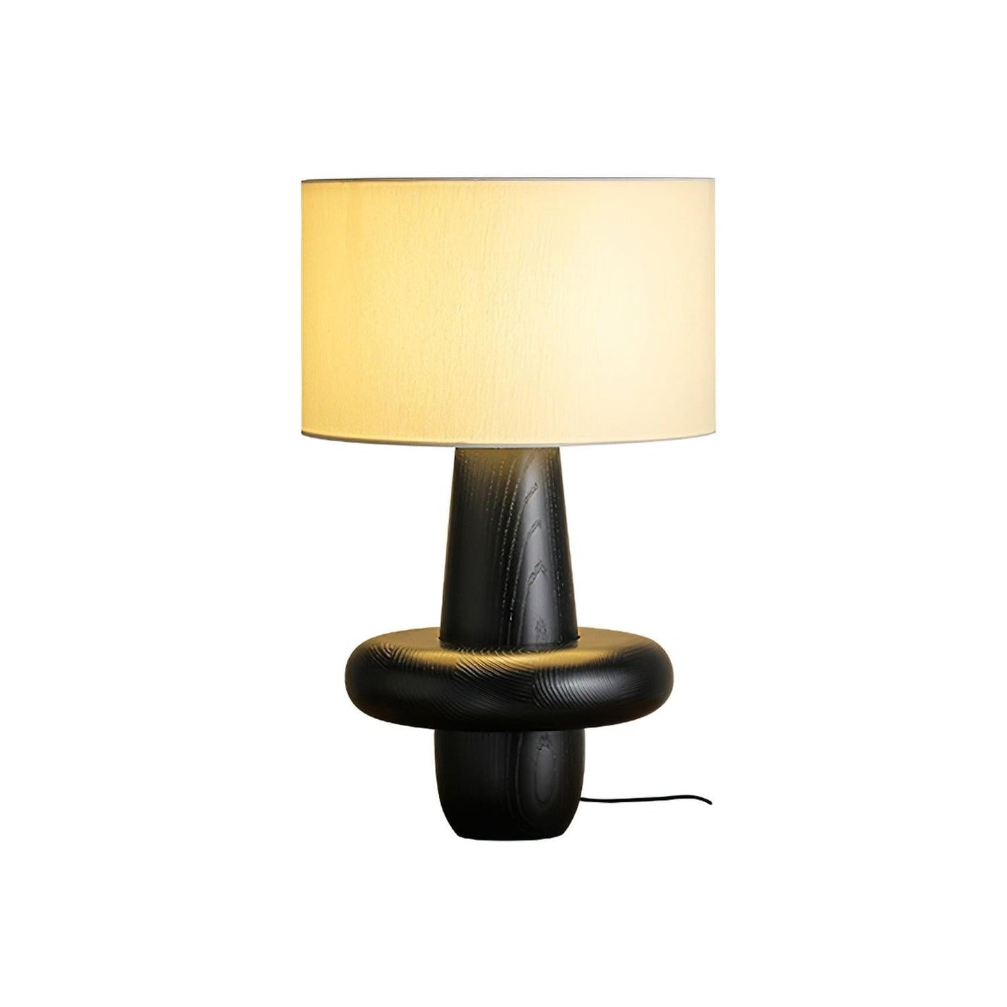 Natural Wood & Fabric Table Lamp – Warm Ambient Glow