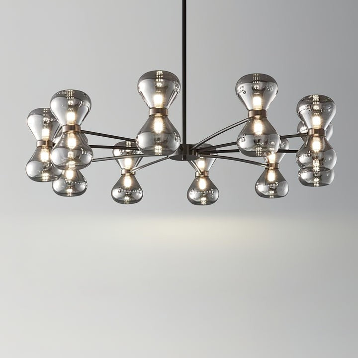 Nebula Modern Dark Glass Sphere Chandelier