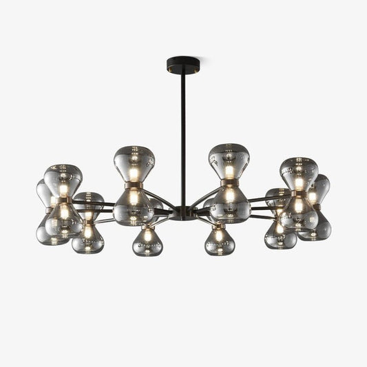 Nebula Modern Dark Glass Sphere Chandelier