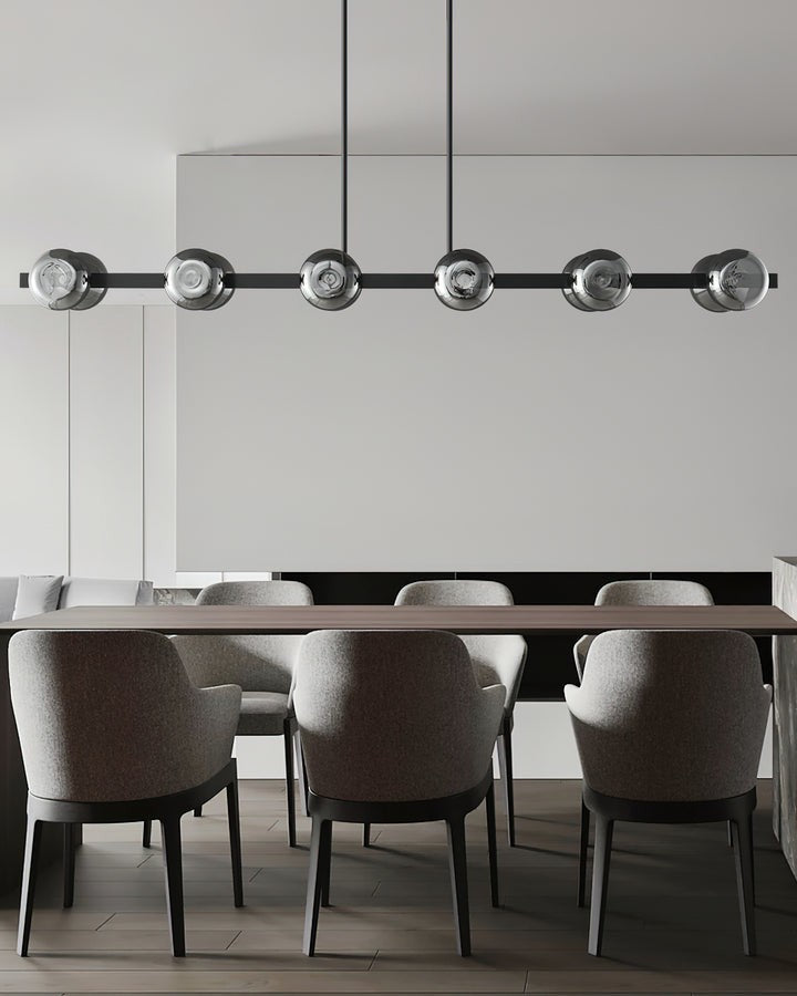 Nebula Modern Dark Glass Sphere Chandelier