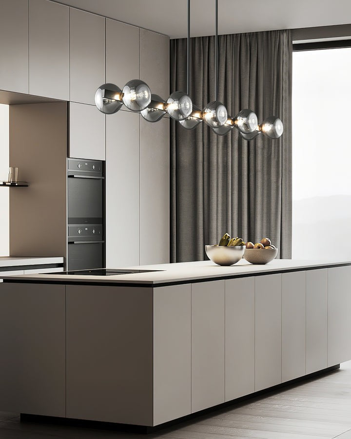 Nebula Modern Dark Glass Sphere Chandelier