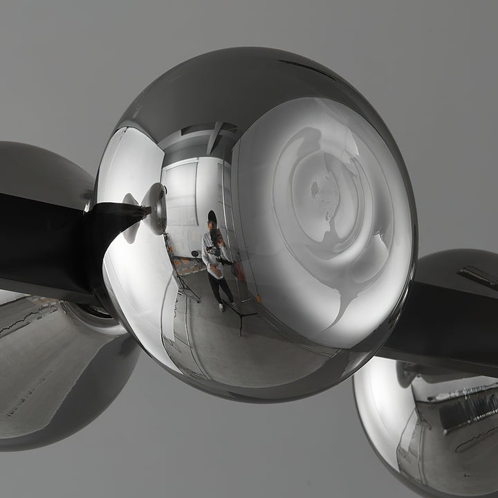 Nebula Modern Dark Glass Sphere Chandelier