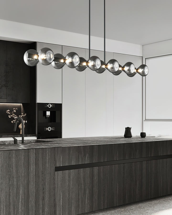 Nebula Modern Dark Glass Sphere Chandelier