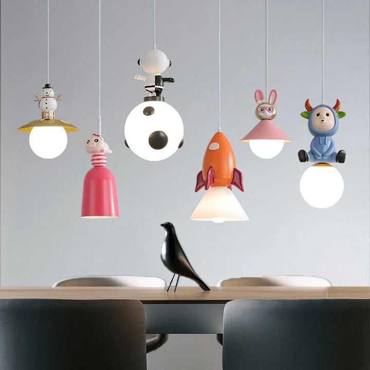 Nordic Toy Figurine Pendant Light for Kids’ Bedroom