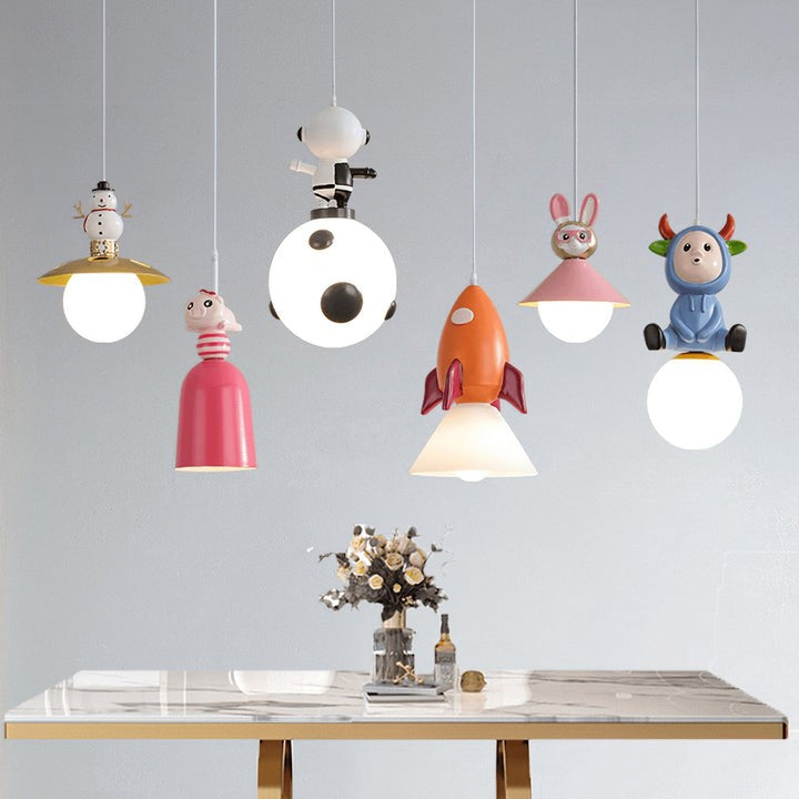 Nordic Toy Figurine Pendant Light for Kids’ Bedroom