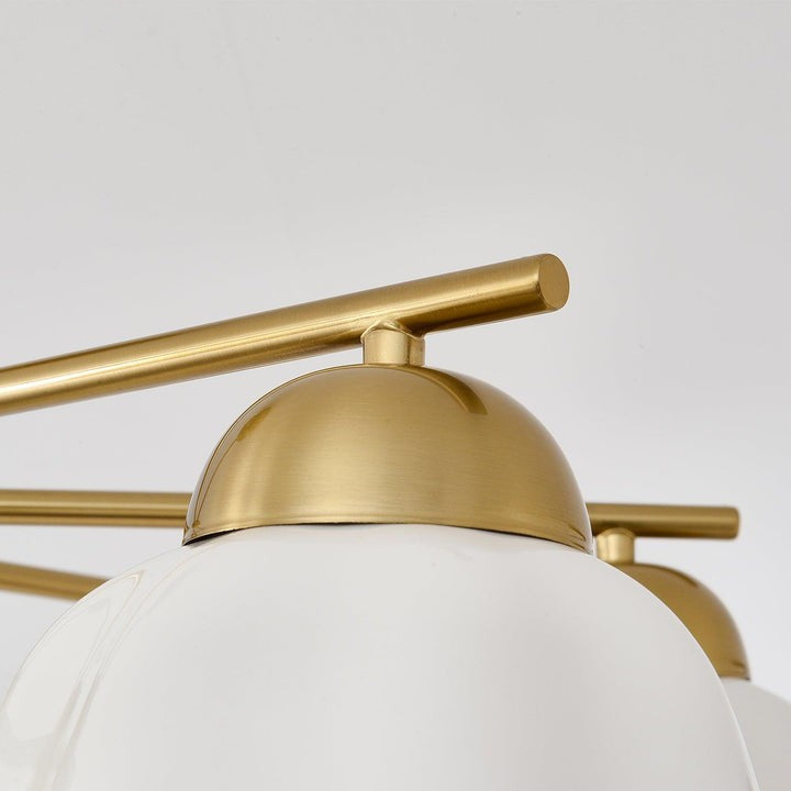 Organic Floral Glass Shade Chandelier