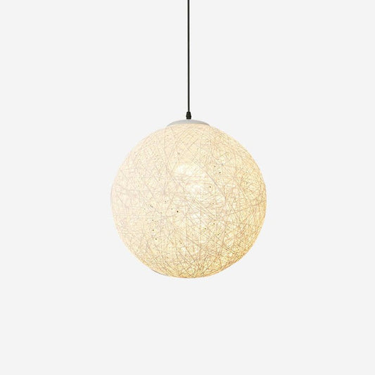 Organic Hemp Rattan Sphere Pendant Light