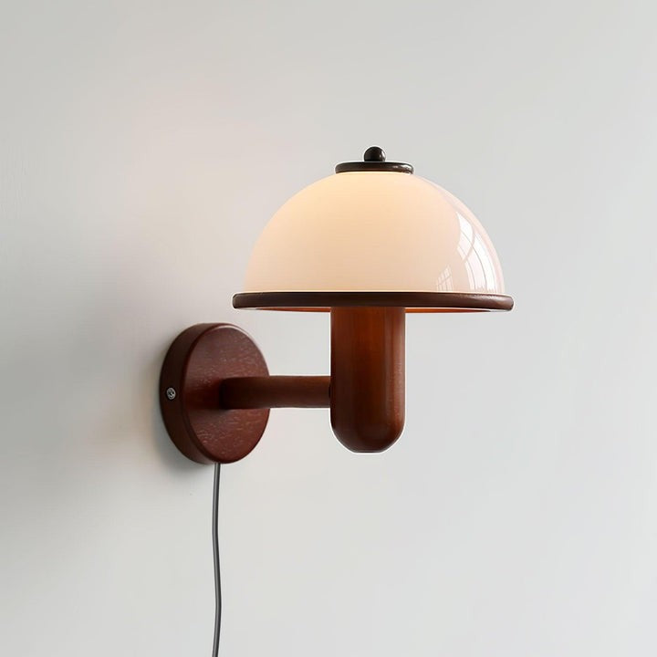 Organic Oak Mushroom Wall Lamp