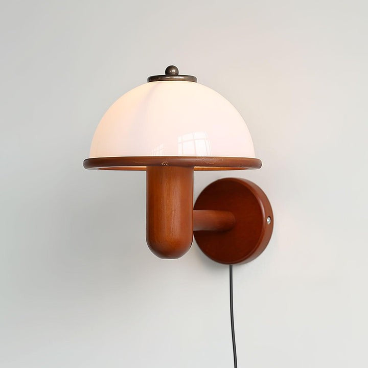 Organic Oak Mushroom Wall Lamp