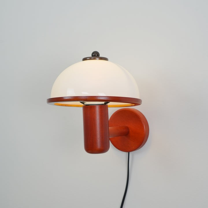 Organic Oak Mushroom Wall Lamp