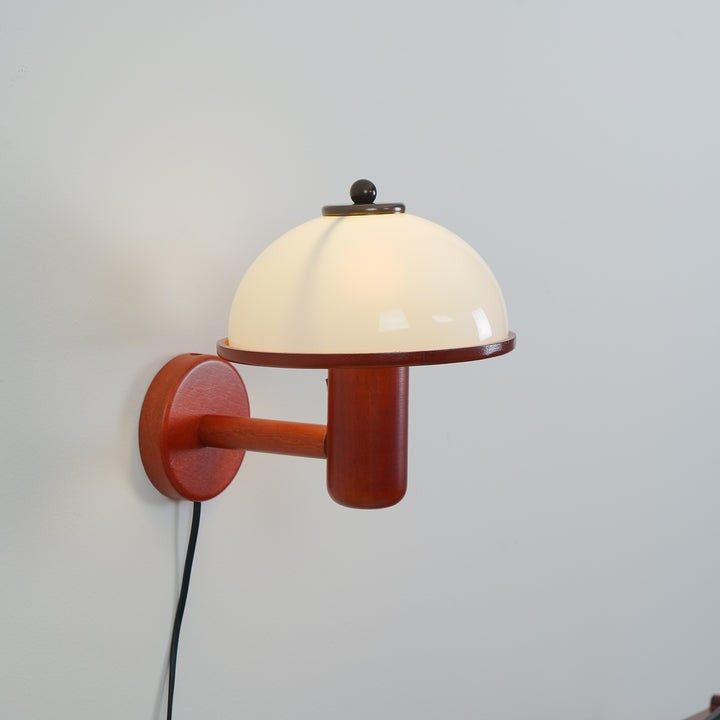 Organic Oak Mushroom Wall Lamp