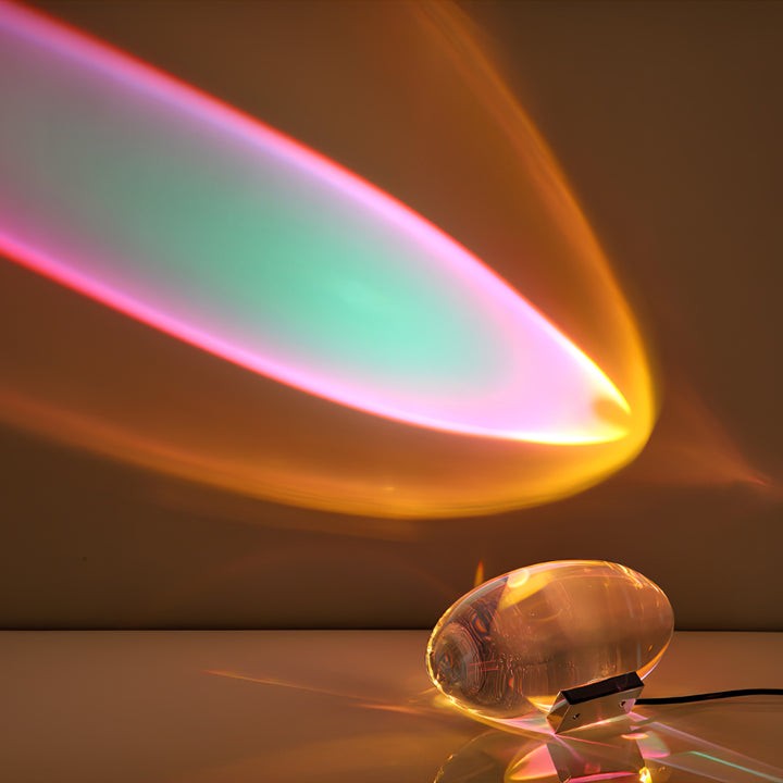 Oval Glass LED Table Lamp for Ambient Home Lighting